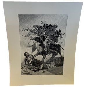 Frederic Remington "Thrust His Lance Through His Body and Rode Him Down" Print